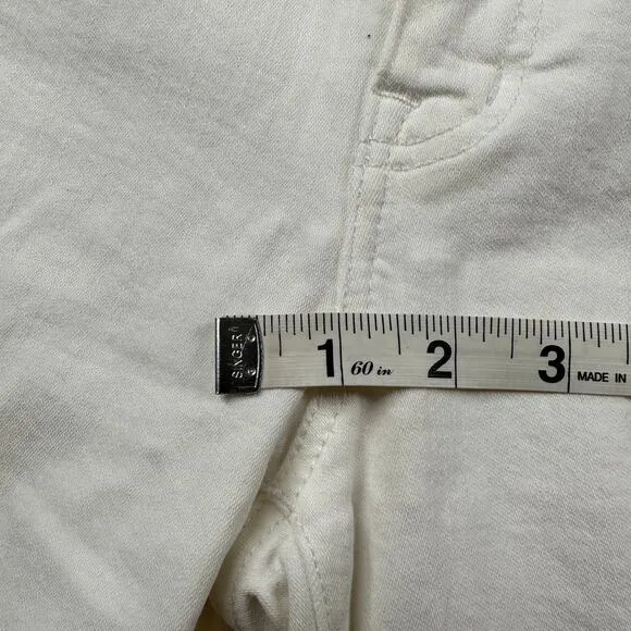 Madewell Jeans Womens 26 White 9” High Rise Skinny Crop Distressed Deconstructed
