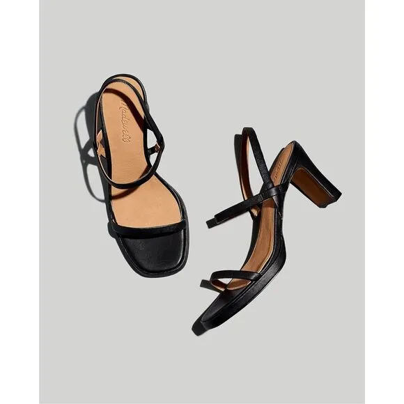 Madewell The Cherelle Slingback Heeled Sandal Black Size 8.5