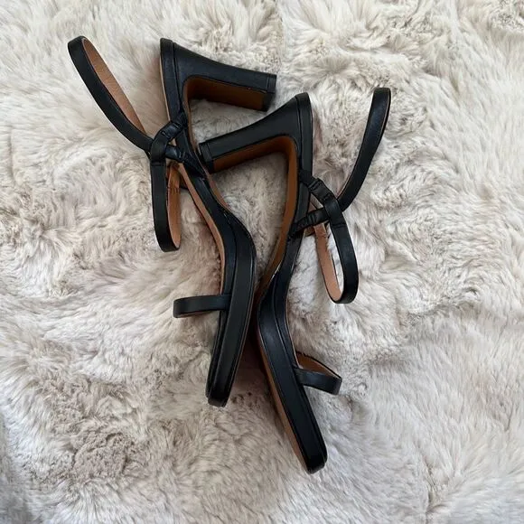 Madewell The Cherelle Slingback Heeled Sandal Black Size 8.5