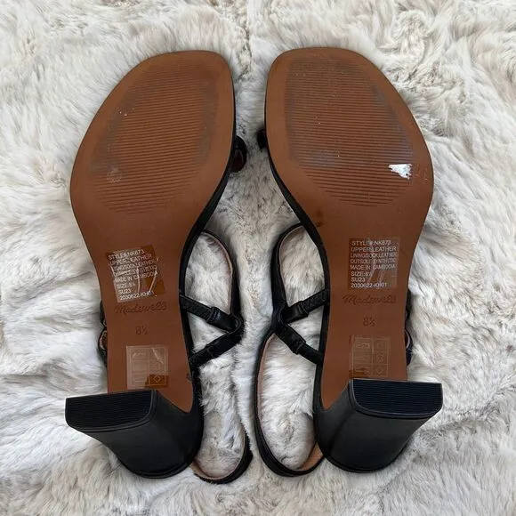 Madewell The Cherelle Slingback Heeled Sandal Black Size 8.5