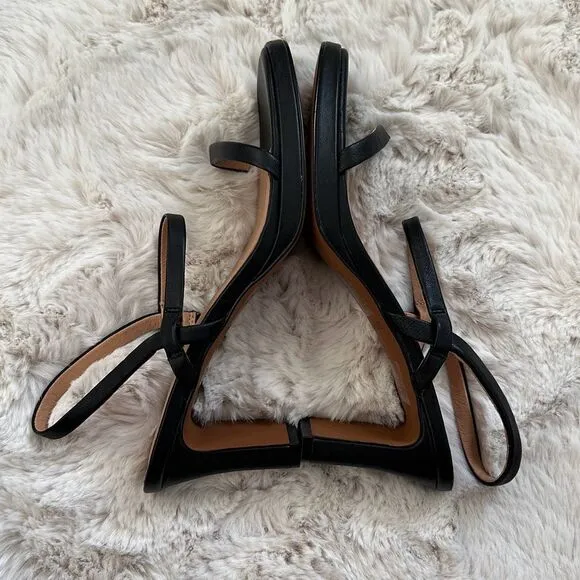 Madewell The Cherelle Slingback Heeled Sandal Black Size 8.5