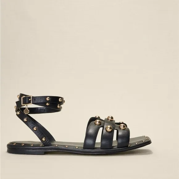 Maje Studded Leather Sandals