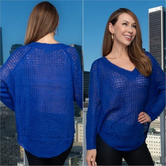 Maya Lightweight Open Knit Sweater
