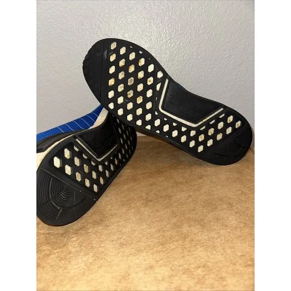 Men Adidas NMD_R1 V2 Black/Blue 'Logo Patch - Team Power Red' GX6326‎ Size 13