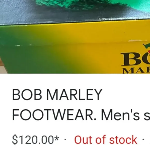 Men's Bob Marley Genuine Leather Upper #BM2003-16R Size 9. Good Condition $120