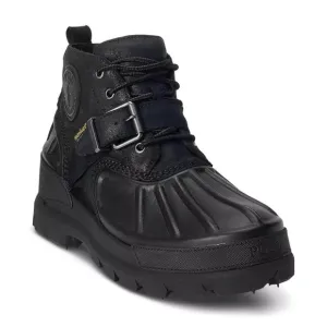 Men's Polo Ralph Lauren Oslo Low Waterproof Leather Suede Black Boots 7 D 7D