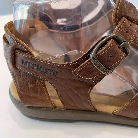 Mephisto Men's Sam Brown Leather Comfort Fisherman Sandals EU Size 37‎ US 6.5