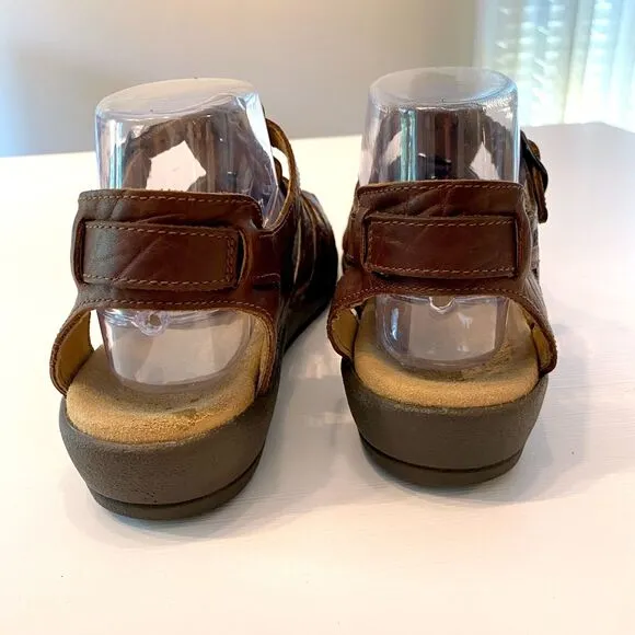 Mephisto Men's Sam Brown Leather Comfort Fisherman Sandals EU Size 37‎ US 6.5