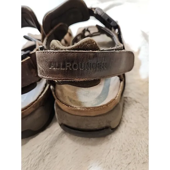 Mephisto Sandals Mens 13 M Leather Alligator Brown Climasole Comfort Portugal
