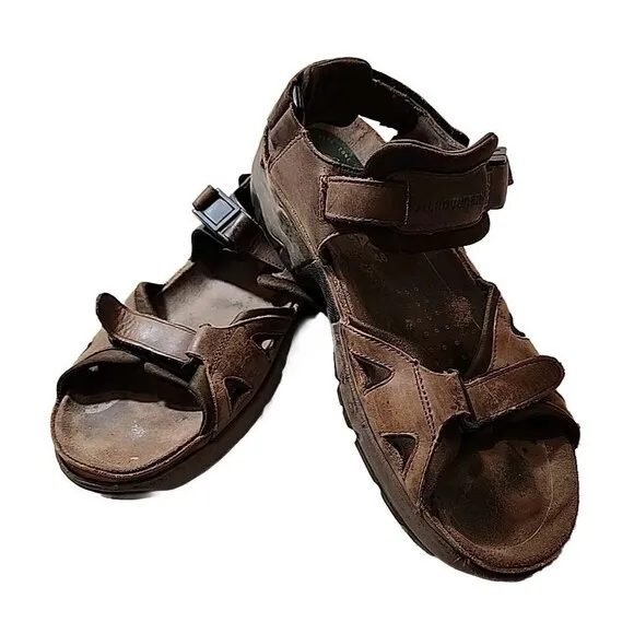 Mephisto Sandals Mens 13 M Leather Alligator Brown Climasole Comfort Portugal