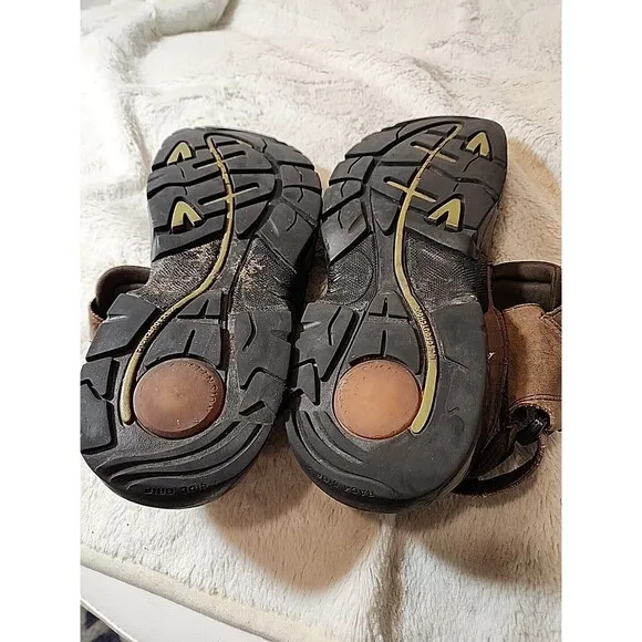 Mephisto Sandals Mens 13 M Leather Alligator Brown Climasole Comfort Portugal