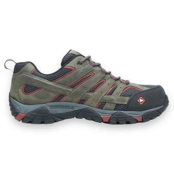 MERRELL Shoes Mens 8 Green Moab Vertex Vent Composite Toe SR EH Workwear J11121