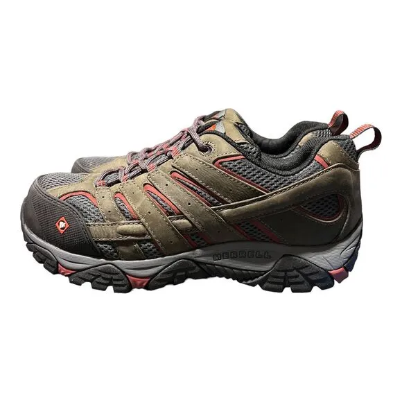 MERRELL Shoes Mens 8 Green Moab Vertex Vent Composite Toe SR EH Workwear J11121