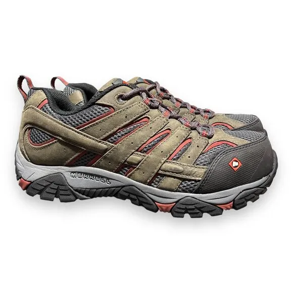 MERRELL Shoes Mens 8 Green Moab Vertex Vent Composite Toe SR EH Workwear J11121