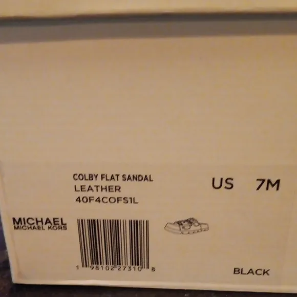Michael Kors Black Slide Sandals with Buckle Straps