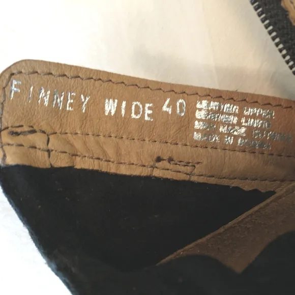 Miz Mooz Finney Suede Sandals - 37 &amp; 40 WIDE EU - Black Suede - NWOB