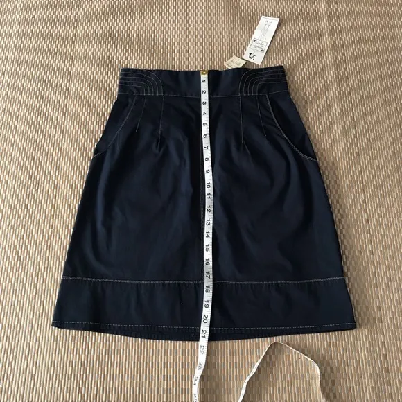 Nanette Lepore retro Denim Jean Skirt size 4 “Drive my car “ NWT with mi…