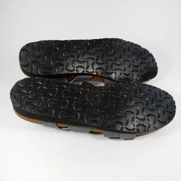Naot Kayla Wedge Sandals Size EU 42 11 11.5 Slate Grey Leather Comfort NEW $144