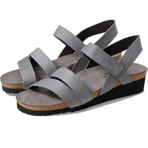 Naot Kayla Wedge Sandals Size EU 42 11 11.5 Slate Grey Leather Comfort NEW $144