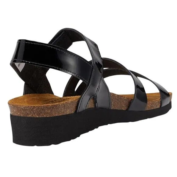 Naot Womens Kayla Sandals EU 41 US 10 Brown Black Patent Leather NIB