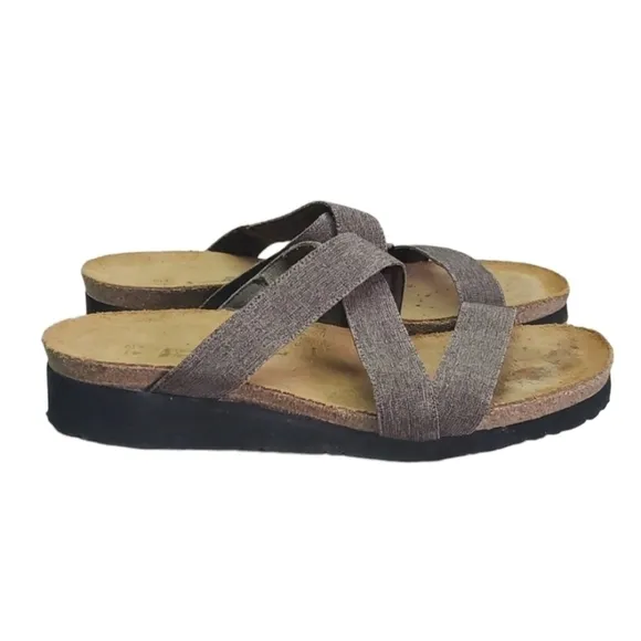 Naot Womens Leather Comfort Platform Sandals shoes sz 41 US 10