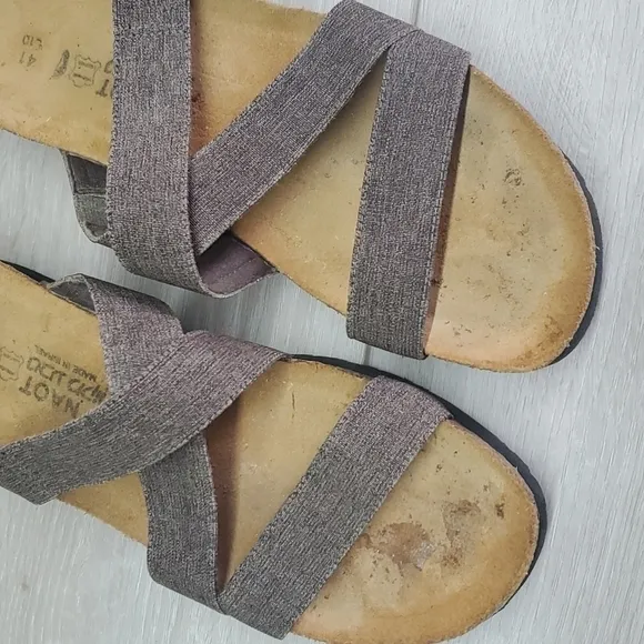 Naot Womens Leather Comfort Platform Sandals shoes sz 41 US 10