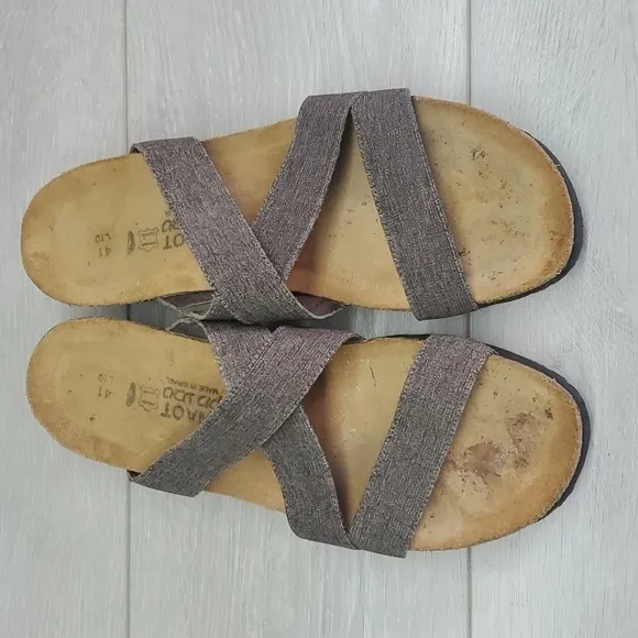 Naot Womens Leather Comfort Platform Sandals shoes sz 41 US 10