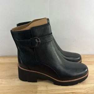 Naturalizer Dasha Ankle Boots- Black Leather- Size 10 M (Medium)- NIB