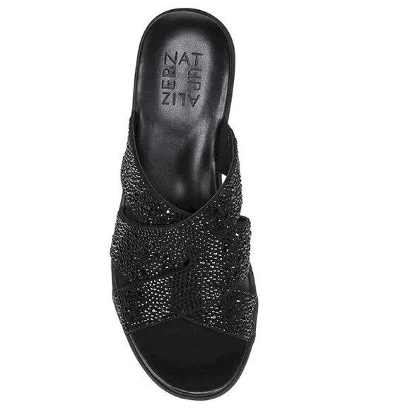 Naturalizer® Rowena 2 Sandals Black Wedges Women's Size 8W New in Box