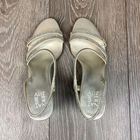 Naturalizer Women's Vanessa2 Strappy Heeled Sandal Chunk Heel Tan‎ Crème Brûlée