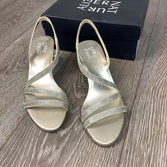 Naturalizer Women's Vanessa2 Strappy Heeled Sandal Chunk Heel Tan‎ Crème Brûlée