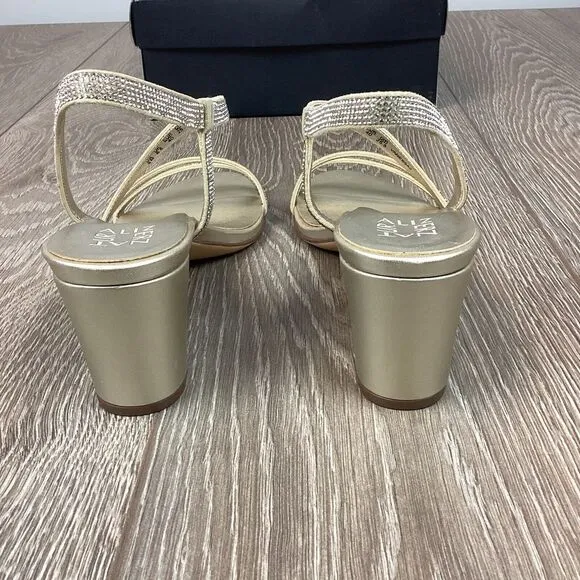 Naturalizer Women's Vanessa2 Strappy Heeled Sandal Chunk Heel Tan‎ Crème Brûlée