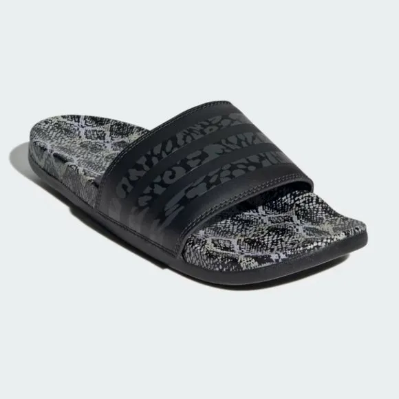 NEW adidas Adilette Comfort Slide Sandals Core Black For Women 252