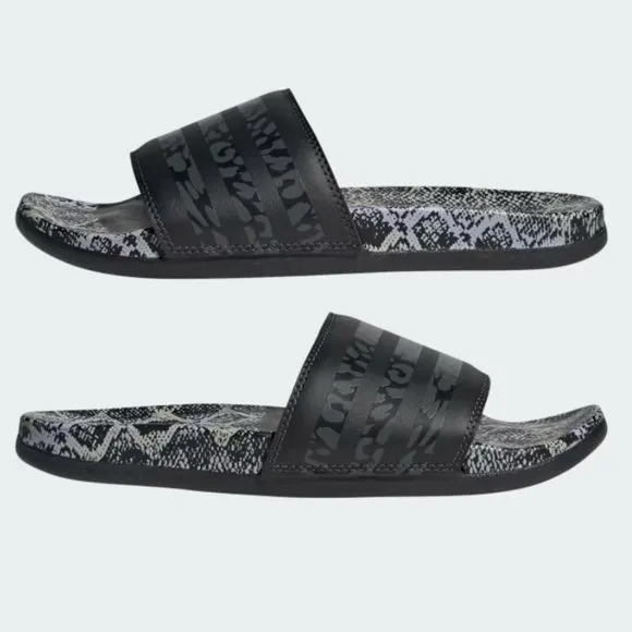 NEW adidas Adilette Comfort Slide Sandals Core Black For Women 252