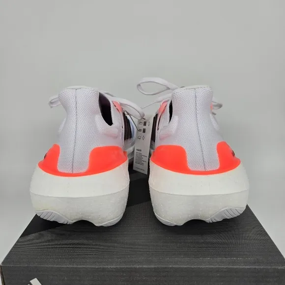 New adidas Ultra Boost Light HQ6351 White Black Solar Red Men’s Shoes Size 13