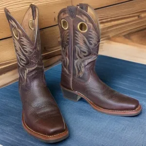 NEW ARIAT HERITAGE (10.5D MEN) ROUGHSTOCK Leather Cowboy Boots