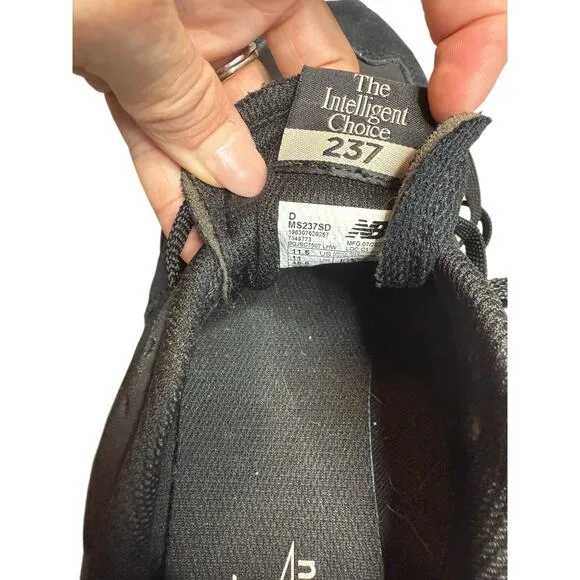 NEW BALANCE 237 Sneakers Men 11.5 Black Moonbeam Athletic Shoes