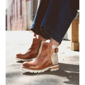 NEW BEDSTU brianna ankle boots in tan rustic nectar lux