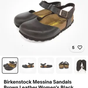New Birkenstock brown leather sandals