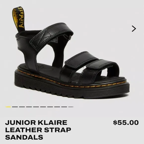 New- Dr martens Kids Black Sandals