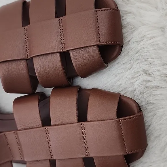 NEW Everlane The Day Brown Leather Fisherman Sandals Rum