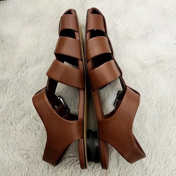 NEW Everlane The Day Brown Leather Fisherman Sandals Rum