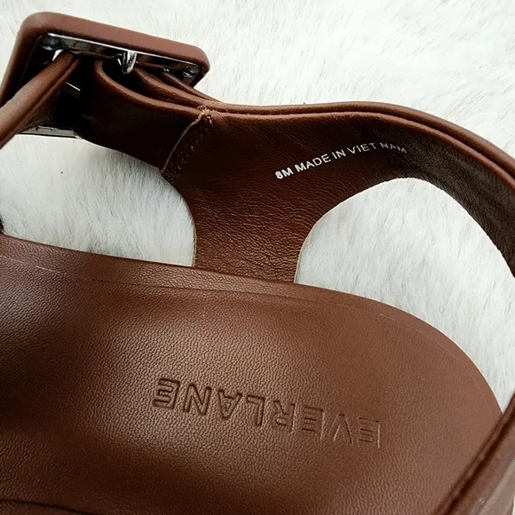 NEW Everlane The Day Brown Leather Fisherman Sandals Rum