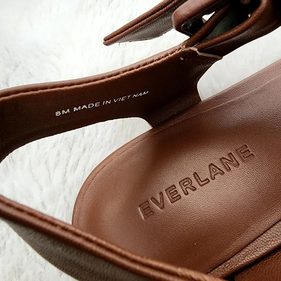 NEW Everlane The Day Brown Leather Fisherman Sandals Rum