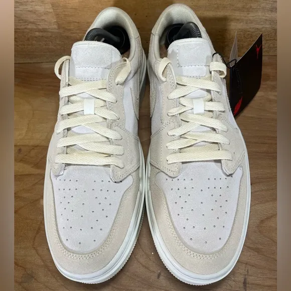 NEW Jordan 1 Elevate SUEDE Low Womens Sz 12 Shoes Sneakers Coconut Milk Sail