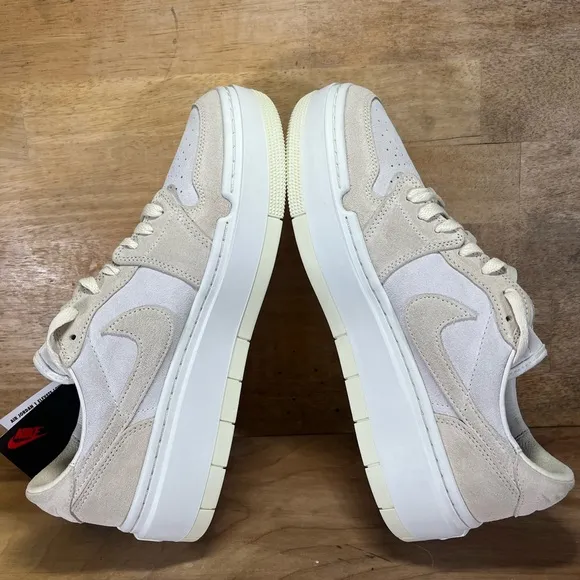 NEW Jordan 1 Elevate SUEDE Low Womens Sz 12 Shoes Sneakers Coconut Milk Sail