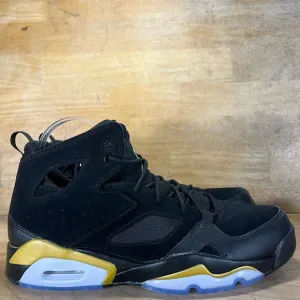 NEW Jordan Flight Club 91 NUBUCK Mens Sz 9.5 Shoes Sneakers Black Metallic Gold