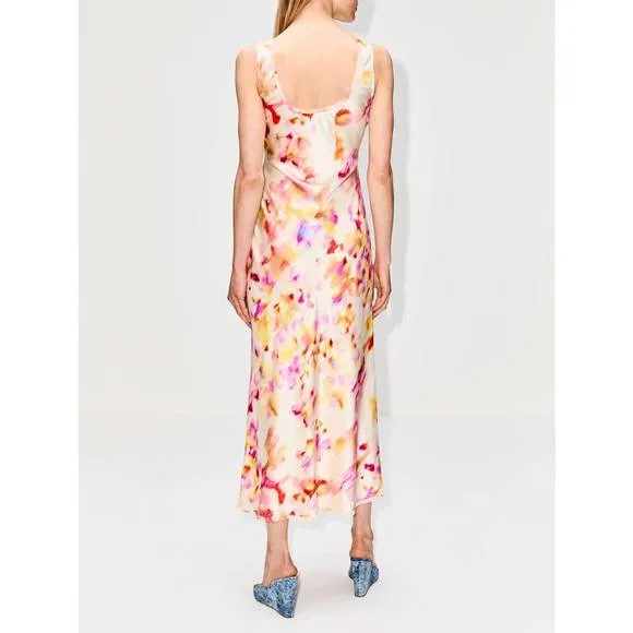 NEW LA LIGNE NYC bias tank dress in light yellow/pink