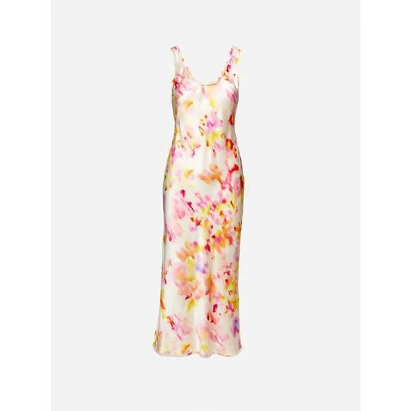 NEW LA LIGNE NYC bias tank dress in light yellow/pink