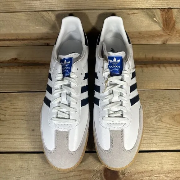 NEW Mens Size 13 - Adidas Samba OG “White Night Indigo Gum” Low Top Shoes IF3814